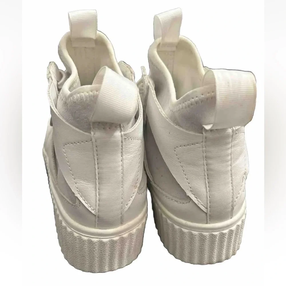 H&M Woman’s White High Top Sneakers Size 8 - Picture 6 of 8